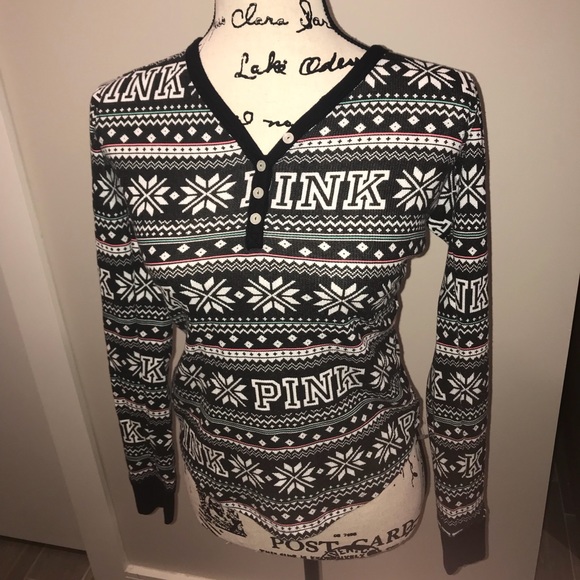 PINK Victoria's Secret Other - VS PINK Thermal Pajama Top